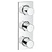 Grohtherm F 3-Handle Triple Volume Control Trim with Round Handles