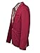 DAVID.ANN Men's Slim Fit Suits Casual One Button Flap Pockets Solid Blazer Jacket,Wine Red,Large