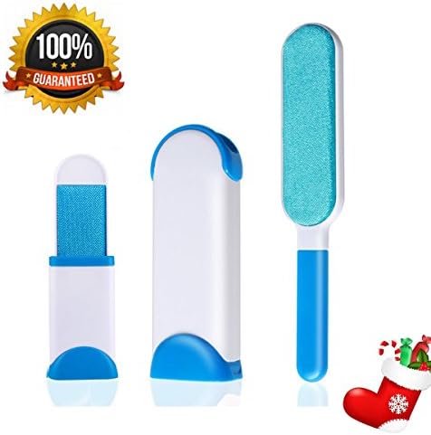 Pet Fur Lint Remover with Portable Travel Size Self-Cleaning Base Double-Sided Brush, Dog &amp; Cat Hair Remover for Couch, Carpet, Bed, Car Seat, Clothing and Furniture - MTank.