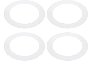 PATIKIL 4.5" ID 6.3" OD Plastic Trim Ring, 4 Pcs Ceiling Light Goof Rings Matte Circular Light Cover Lighting Fixture for Cei