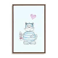 Framed Canvas Wall Art Cartoon Children's Room Canvas Prints Home Artwork Decoration for Living Room,Bedroom - 16x24 inches