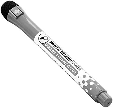 Adsorbable Dry Erase Markers Whiteboard Pen With Eraser Cap &amp; Magnet 12-Pack Black