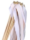 30pcs Ribbon Wands Party Streamers Wedding Party Activities (Peach)