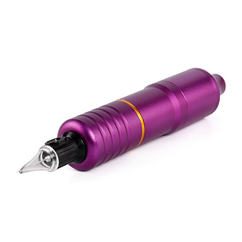 Solong Hybrid Tattoo Pen Rotary Tattoo Machine & Permanent Makeup Pen 10W Motor Needle Cartridges Purple EM108-4