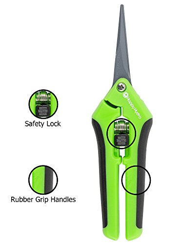 Happy Hydro 2 Pack Straight Tip Trimming Scissors with Spring-Loaded Comfort Grip Handles and Premium Non-Stick Blades - Thumbnail 2