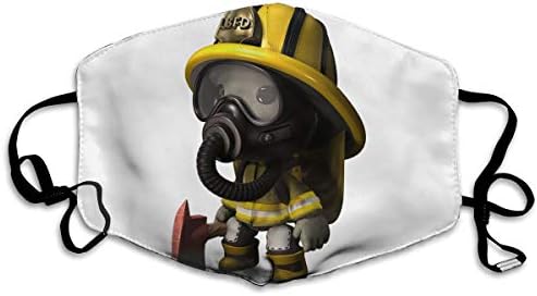 HOODSWOP Dust Mask for Women and Men Firefighter Printed Anti Pollution Face Mask Anti-dust Mouth Mask