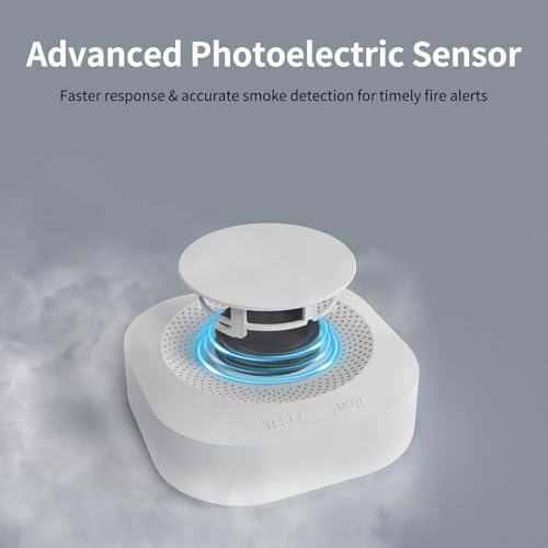 WARROXIDE Smoke Detectors Fire Alarm, Photoelectric Smoke Alarm for Home,Test/Mute Button Low Battery Warming,12 PCS