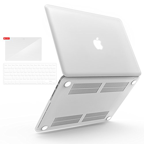 iBenzer Basic Soft-Touch Series Plastic Hard Case Cover for Apple Old Macbook Pro 15.4-inch 15.4'' with Retina Display A1398, Clear