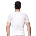 Hanerdun Mens Compression Body Shaper Shirt With Zipper Abs Abdomen Slim, White, M
