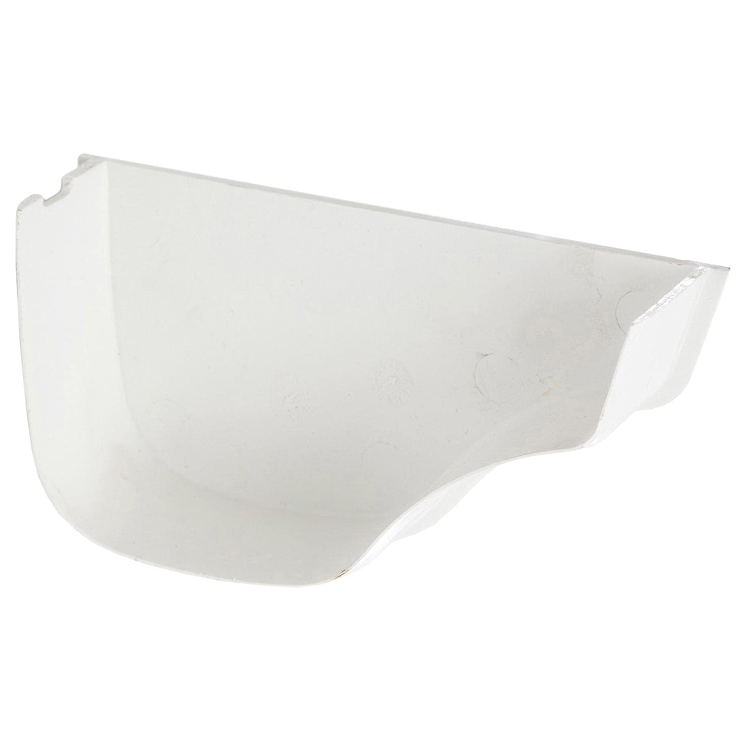 Polypipe Ogee ROG18 Extra Capacity Gutter Internal Stopend (Right) White 130 x 70mm