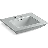 Kohler 29999-4-95 Memoirs Stately 24" Console Table Bathroom Sink Basin with 4" Center Set Faucet Holes