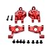 for 1/12 WLtoys Steering Front Hub Carrier(L/R) Base C Socket Set for 12428 12423 FY03 12628 Short Course Desert Feiyue Buggy Off-Road Upgrade Parts(Red)