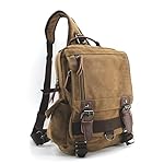 Jiao Miao Canvas Shoulder Backpack Travel Rucksack Sling Bag Cross Body Messenger Bag www.denim.fit