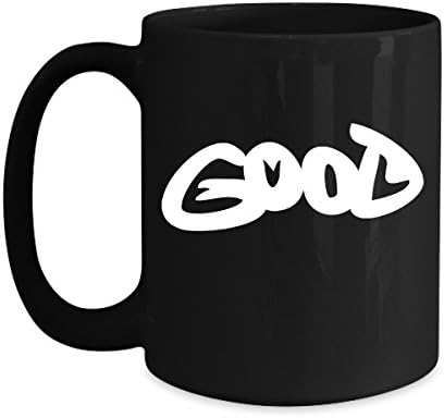 Good vs Evil Ambigram And Rebus Funny Coffee Mug is a Perfect Gift and Conversation Starter! Which One Do You See In This Good Versus Or Meets Evil Puzzle Type Fun Novelty Black Cup?