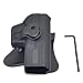 BASTION Tactical Holster OWB Holsters for for Glock 17 19 22 23 31 32 38 Models Only, Trigger Release Paddle Holsters with Adjustable Cant Military Grade Polymer Holster 360 Degrees Rotation