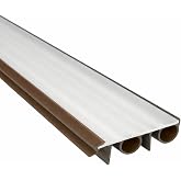 48 Inch Door Bottom Sweep for 2-1/4 Inch Wood Doors, Staple-On Exterior Door Bottom Weather Seal with Double Bubble and Drip Edge, Brown Front Door Sweep Avodah Hardware Made in USA