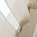MYSKY HOME Crushed Voile Sheer Curtains for Living Room Rod Pocket Window Treatment Crinkle Sheer Curtains(2 Panels, 51