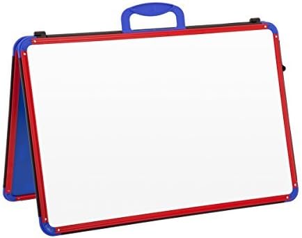 Wedge Whiteboard - A2 - Dry Wipe Magnetic Double Sided Table Top White board - Classroom Resource / Teaching Aid by Wedge Whiteboards