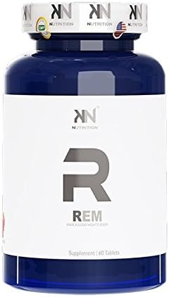 REM by KN Nutrition | Non-Habit Forming Sleeping Pills, Fall Asleep Quickly and Sleep Through the Night - 60 Tablets, Strawberry Flavor - 100% Money Back Guarantee