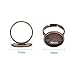 Pandahall 10pcs Antique Bronze Brass Adjustable Finger Ring Findings, Pad Ring Bases Perfect for Cabochons