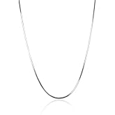 LGSY Sterling Silver Snake Chain Thin Necklace for Women