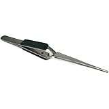 'SURBHI CHEMS' Straight Fiber Grip Soldering Cross Locking Tweezers Self Closing Jewelry Repair Welding