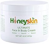 Face and Body Moisturizer Cream - Organic Aloe Vera and Manuka Honey for Rosacea Eczema Psoriasis Rashes Itchiness Redness - Natural Organic Cracked Skin Relief - Anti Aging - Anti Wrinkle (8 oz)