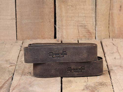 Trip Machine Company Leather Motorcycle Grips Wrap Tobacco Brown - Thumbnail 2