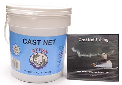 Joy FishProfessional Bait Cast Net, 3/8" Sq. Mesh, 10Ft.