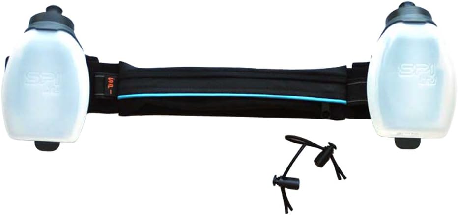 SPIbelt Hydration Belt Venture Series No Bounce Belt with 2 Bottles (Pocket fits iPhone 6S Plus & Samsung Galaxy Note) 8oz Turquoise