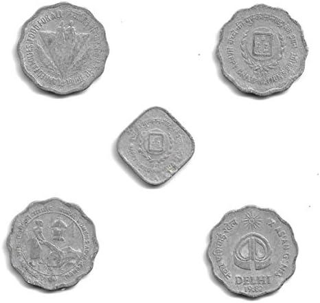 INDIGOCREATIVES Rare Republic India 1970's-1982 Commemorative 10 P Aluminium Discontinued C 102 - Set of 5 Pieces