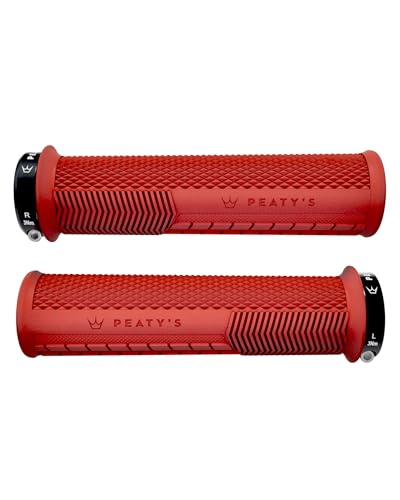 Peatys Monarch Grips - Knurl, BMX & Ebike Grip, Red