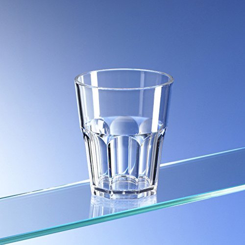 AIOS Set of 6 Unbreakable Polycarbonate Classic Octagon Shaped Tumblers aka Rocks Glasses (270ml/ 9.5oz to Rim)