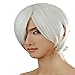 Xcoser DMC Halloween Dante Short Sliver White Cosplay Wig for Game Cosplay