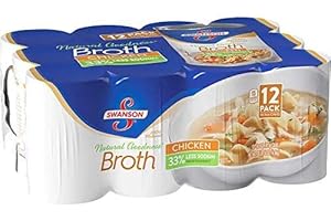 WHAT'S IN MY FOOD Swanson 100% Natural Goodness 33% Less Sodium Chicken Broth - 12 Cans (14.5 oz)