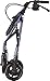 NOVA Medical Products Mini Mack Bariatric Rollator Walker, 400 lb Weight Capacity, Heavy Duty with Extra Wide Seat, 19.5” Seat Height, Blue