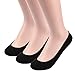 WW SPORTOWN Mocofo Women's 3 Pair Ultra Low Cut No Show Socks Hidden Flat Boat Line Non Slip