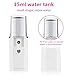 PJY Nano Facial Steamer Mister Spray Eyelash Extensions Cleaning Pores Water SPA Moisturizing & Hydrating Face Sprayer USB Rechargeable Mini Beauty Device - White (Nano Mister)