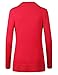 BH B.I.L.Y USA Women's Open Front Long Sleeve Classic Knit Cardigan Red 3X-Large