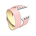 Wearlizer Genuine Leather Watch Band Replacement Strap w/Metal Clasp for Apple Watch All Models Double Tour Design - 38mm Pink