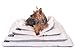 2PET Crate Pad Comfy Cushion by Ultra Soft Breathable Crate Mat - Machine Washable and Safe Bed for Dogs, Cats - Lightweight Nap Pad for Dog Kennels and Pet Carriers - Medium