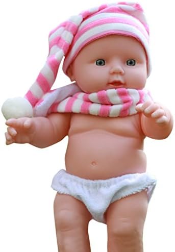 Longteck 12 inch Reborn Newborn Baby Dolls that Look Real Soft Silicone Lifelike Full British Body reborn Doll for Toddler Boys Girls Birthday Gift (Pink)