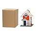 MEWANG Hanging Colourful Birdhouse Garden Country Cottages Bird House Condo Wooden Red Height 9.7