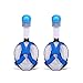 Full Face Snorkel Mask with Camera Mount, Anti-Leak Anti-Fog, 180 Panoramic View New Experience for Snorkeling, Diving, Outdoor, Swimming, Adult