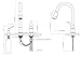 Grandview Pull Down Kitchen Faucet Gooseneck Style by Pacific Bay (Brushed Satin Nickel) – This Beautiful Upgrade Features a Side Single Lever Controls, and a Soap Dispenser