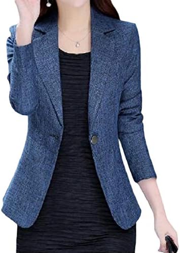 Sankt Women's Skinny Long-Sleeve Fit Solid Colored Blazer Jacket