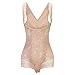 KSKshape Seamless Body Shaper Open Bust Shapewear Tummy Slimmer Bodysuit for women,Beige,Medium(Fits Wasit 27-28inch)