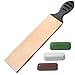 Leather Paddle Strop Double Sided 1.5 Inch Wide and 3 Compounds