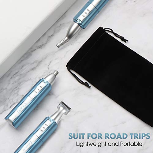 Easy4U Ear and Nose Hair Trimmer Clippers for Men & Women, Professional USB Rechargeable Eyebrow Facial Ear Hair Trimmer Painless Nose Hair Remover Waterproof with Dual Edge Blades