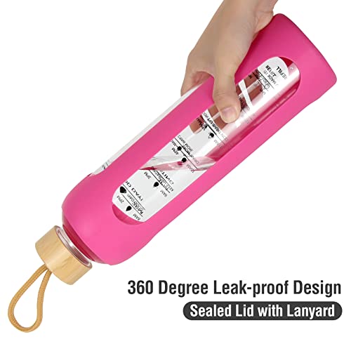 Water Bottle With Time Marker, Motivational Water Bottles, 1L Large Leak Proof BPA Free Water